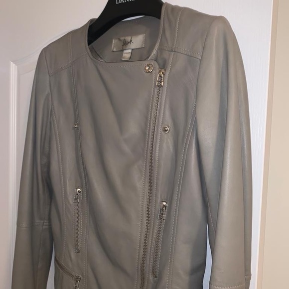 Danier grey leather women’s jacket - Picture 8 of 8